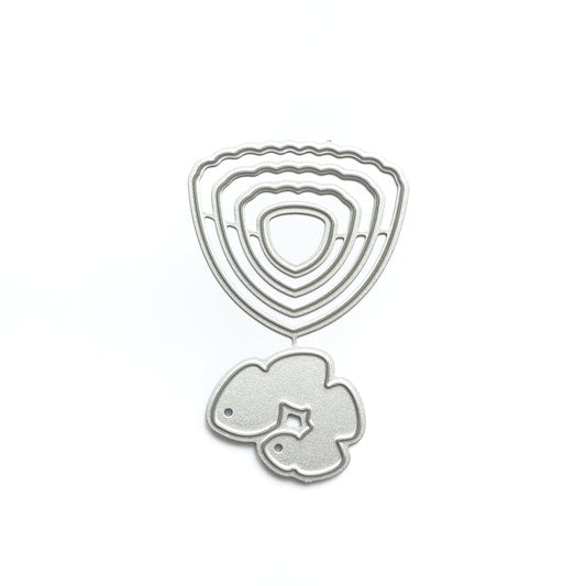 Flower petals Metal Cutting Dies 5 pcs set - Luxy Kraft