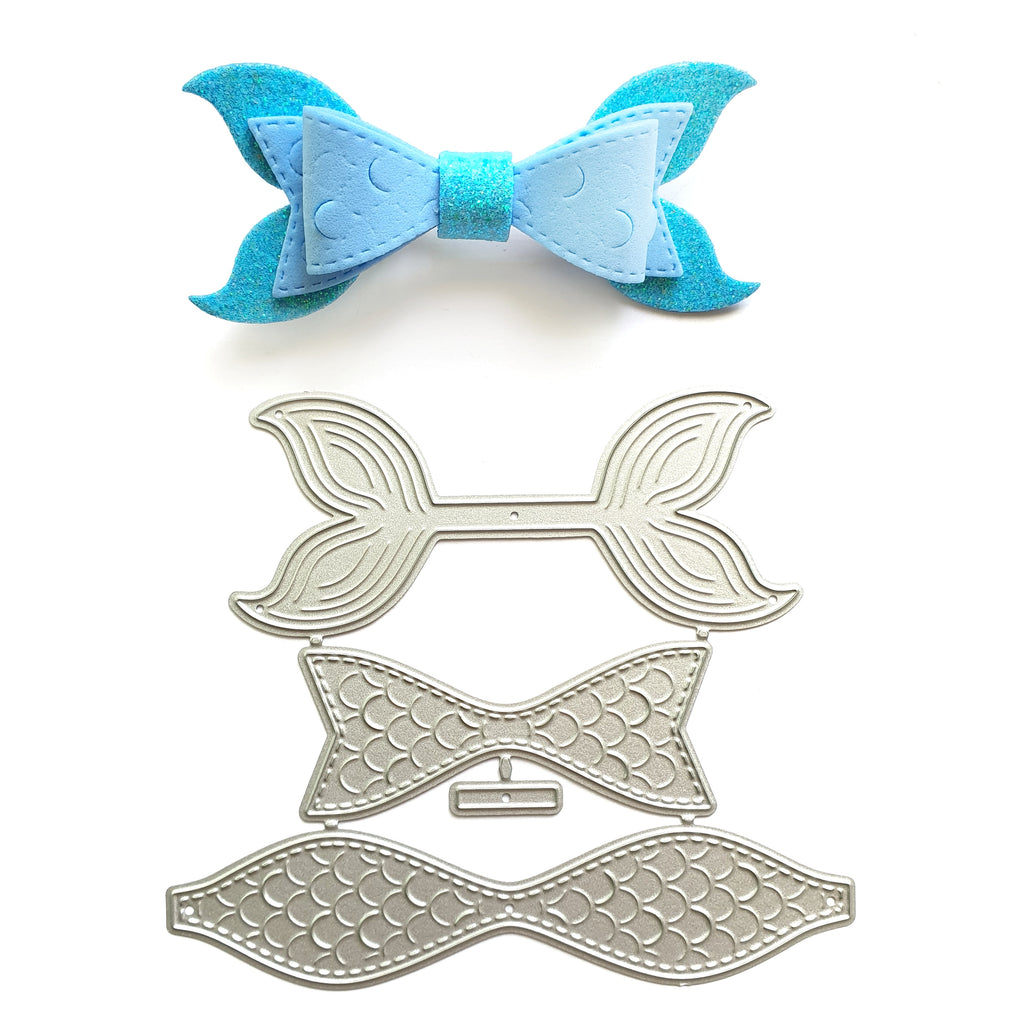 3D FIN MERMAID BOW CUTTING DIES - Luxy Kraft