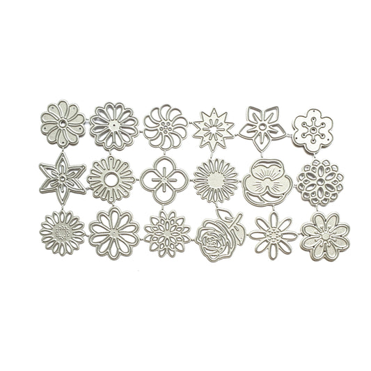 3D FLOWER LEAVES CUTTING DIES 18 PCS SET - Luxy Kraft
