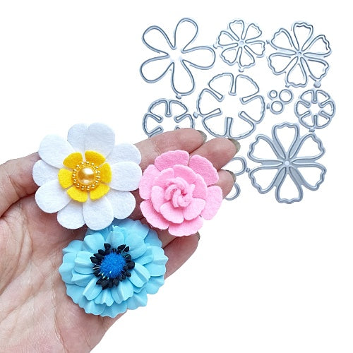 Flowers cutting dies 10 pcs set - Luxy Kraft