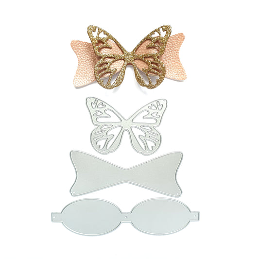 Bow Butterfly Metal Cutting Dies 3 pcs set - Luxy Kraft