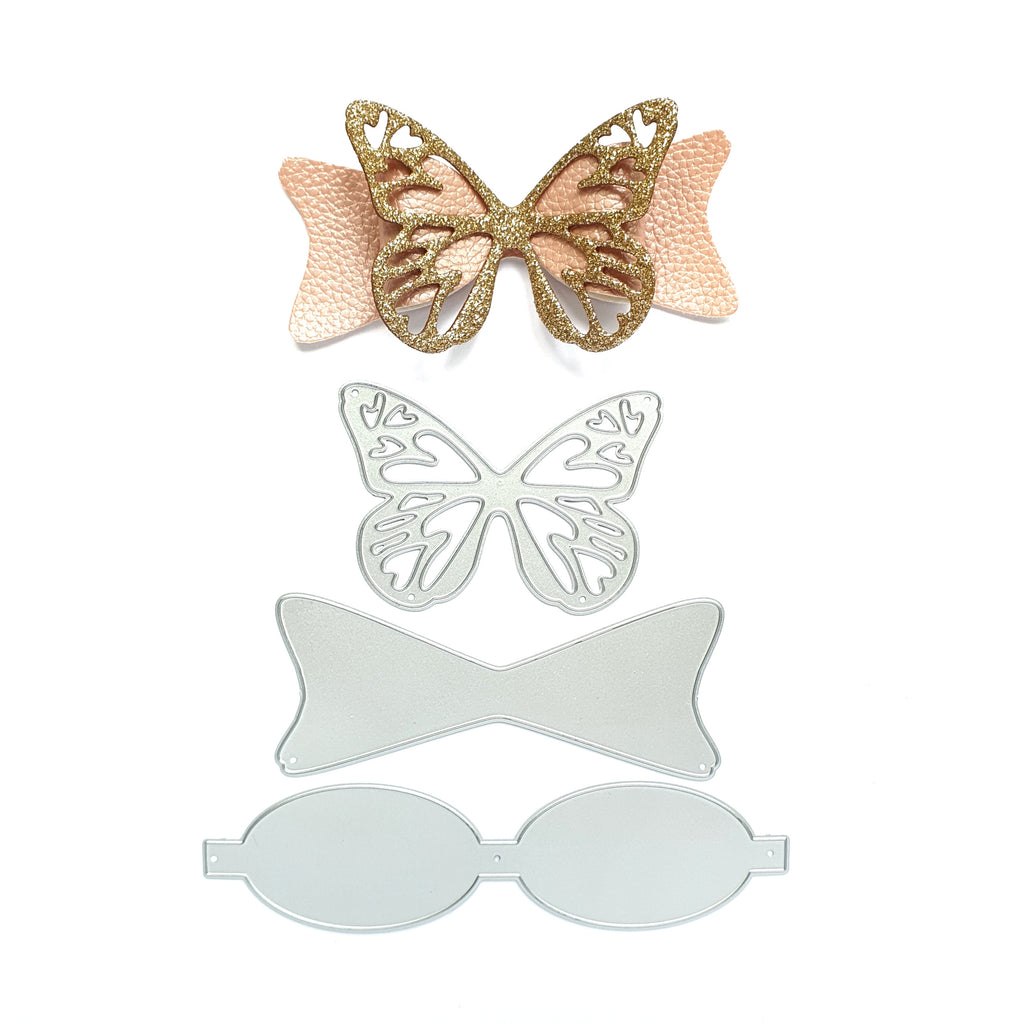 Bow Butterfly Metal Cutting Dies 3 pcs set - Luxy Kraft