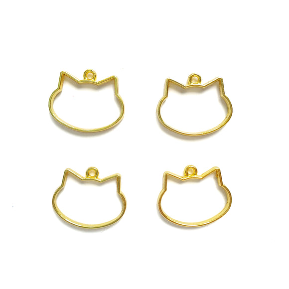 Cat Charms Pendants frames blanks for resin 10 pcs set - Luxy Kraft