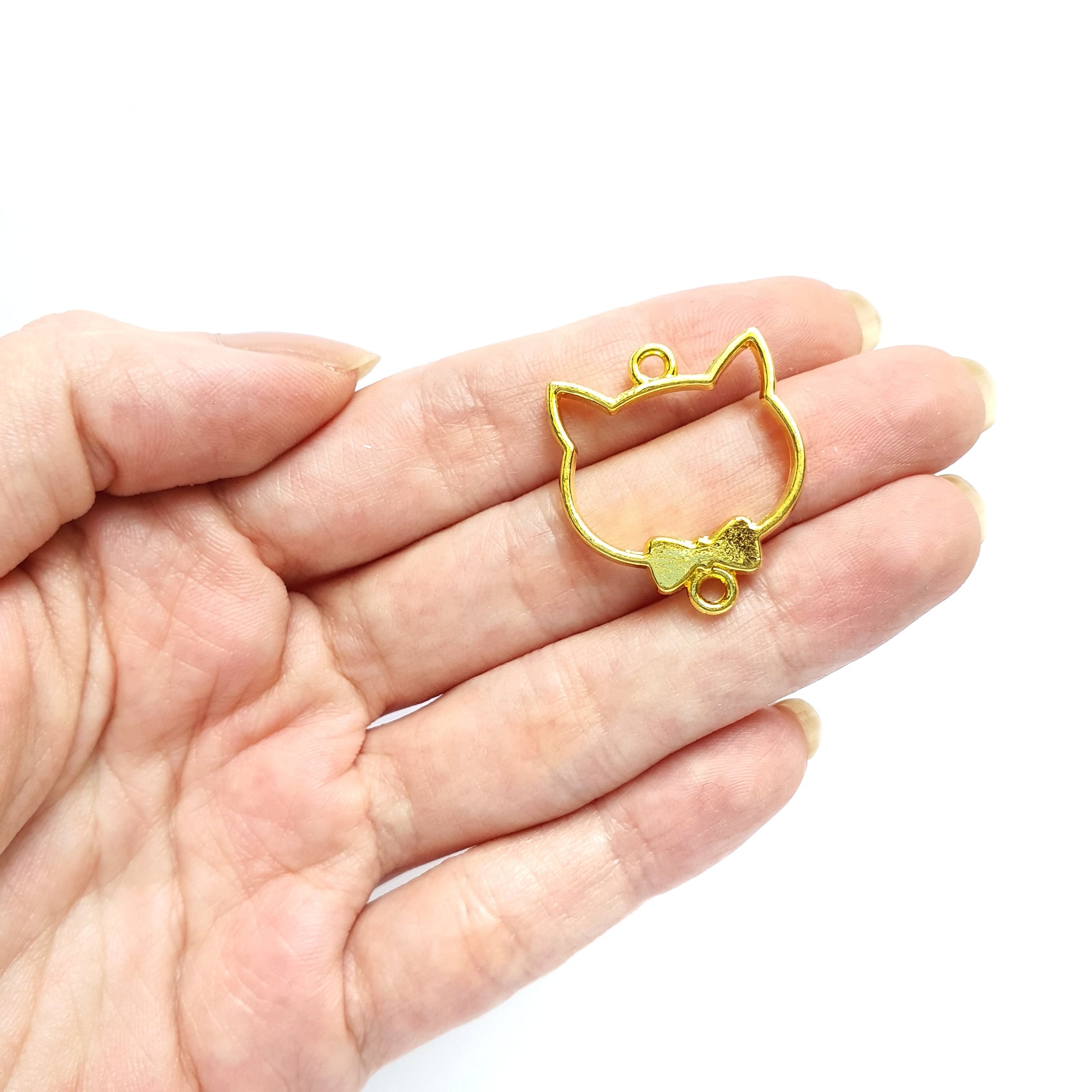 Cat Charms Pendants blanks for resin 5 pcs set - Luxy Kraft