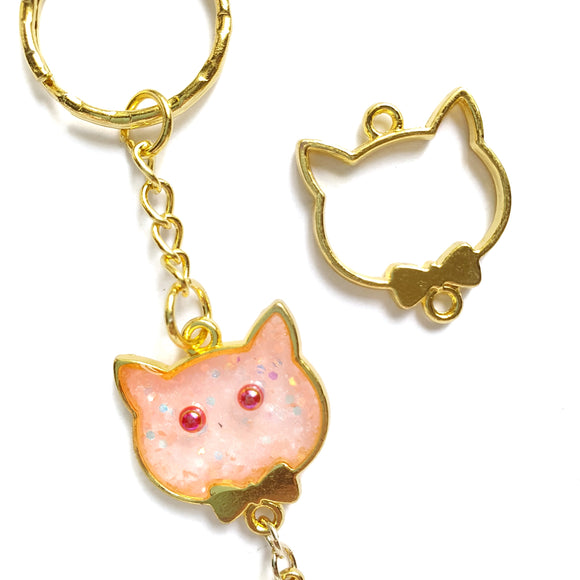 Cat Charms Pendants blanks for resin 5 pcs set - Luxy Kraft