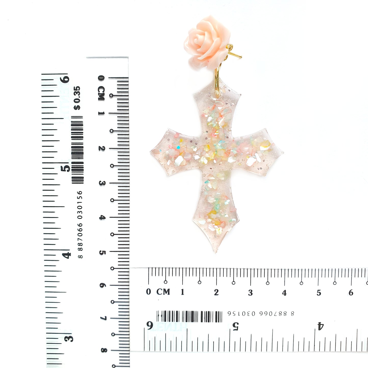 Earring molds Cross silicone mold for epoxy and resin - Luxy Kraft