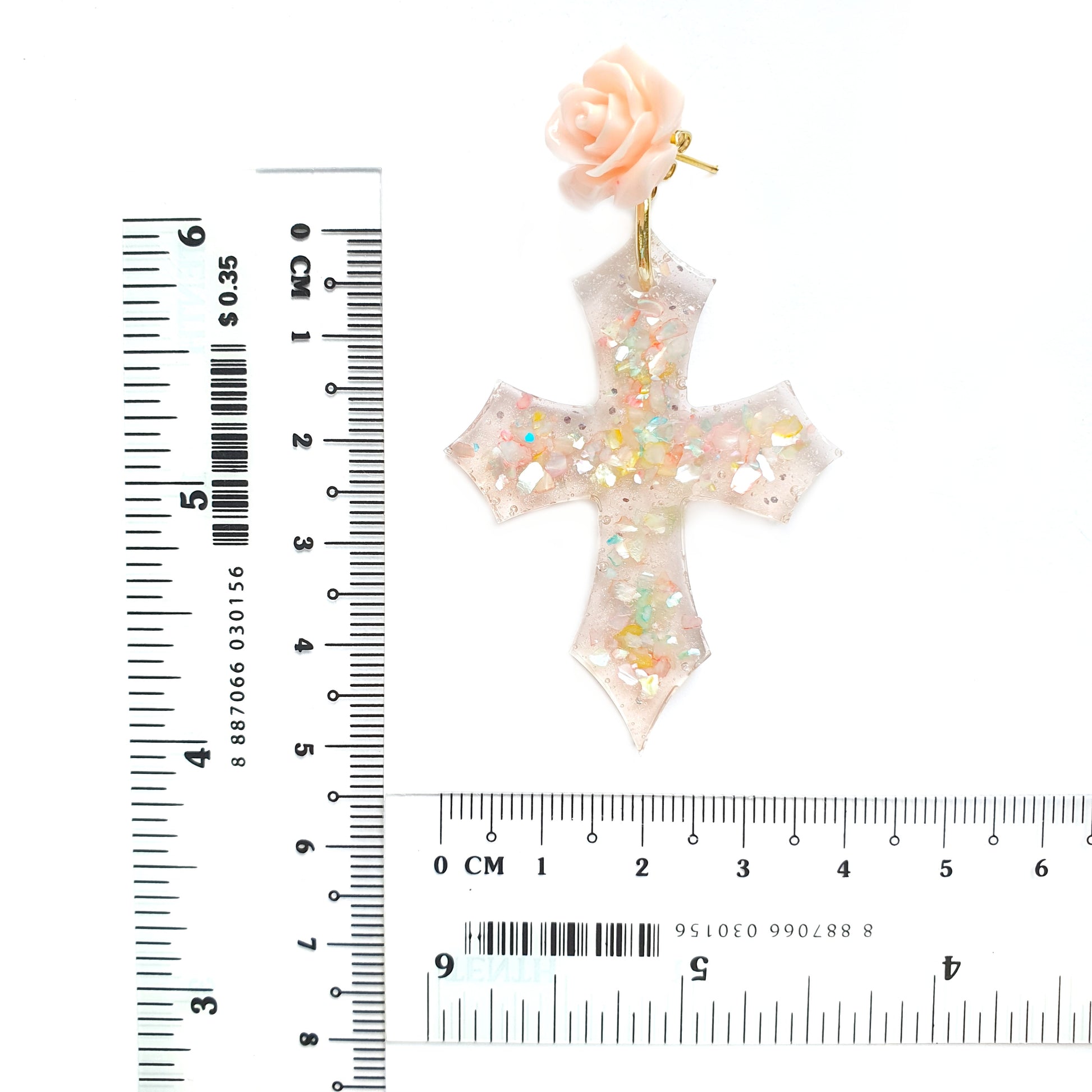 Earring molds Cross silicone mold for epoxy and resin - Luxy Kraft