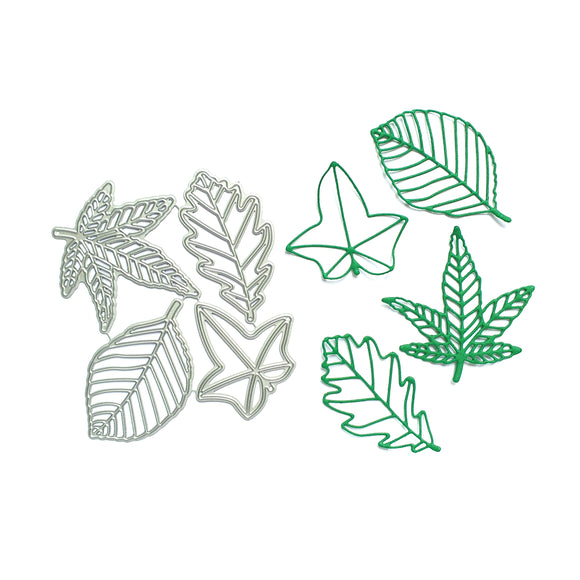 3D Leaves Acorn Metal Cutting Dies 4 Pcs set - Luxy Kraft