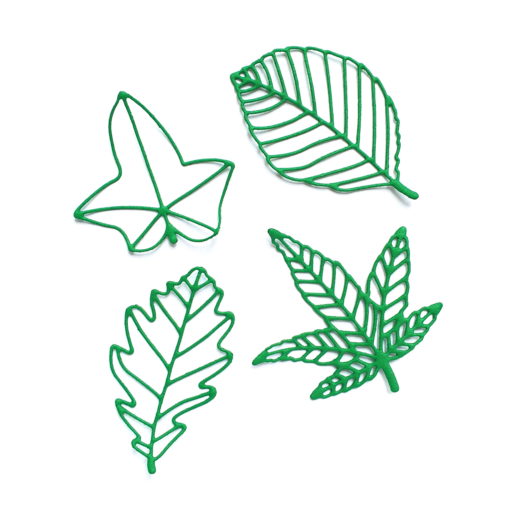 3D Leaves Acorn Metal Cutting Dies 4 Pcs set - Luxy Kraft
