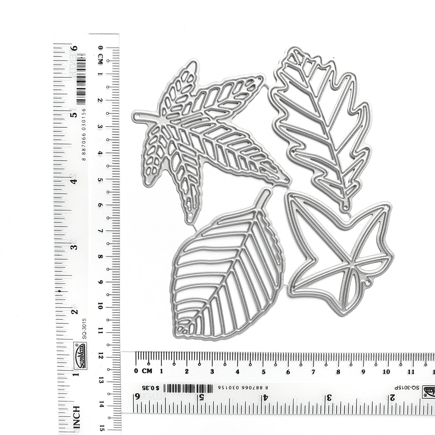3D Leaves Acorn Metal Cutting Dies 4 Pcs set - Luxy Kraft