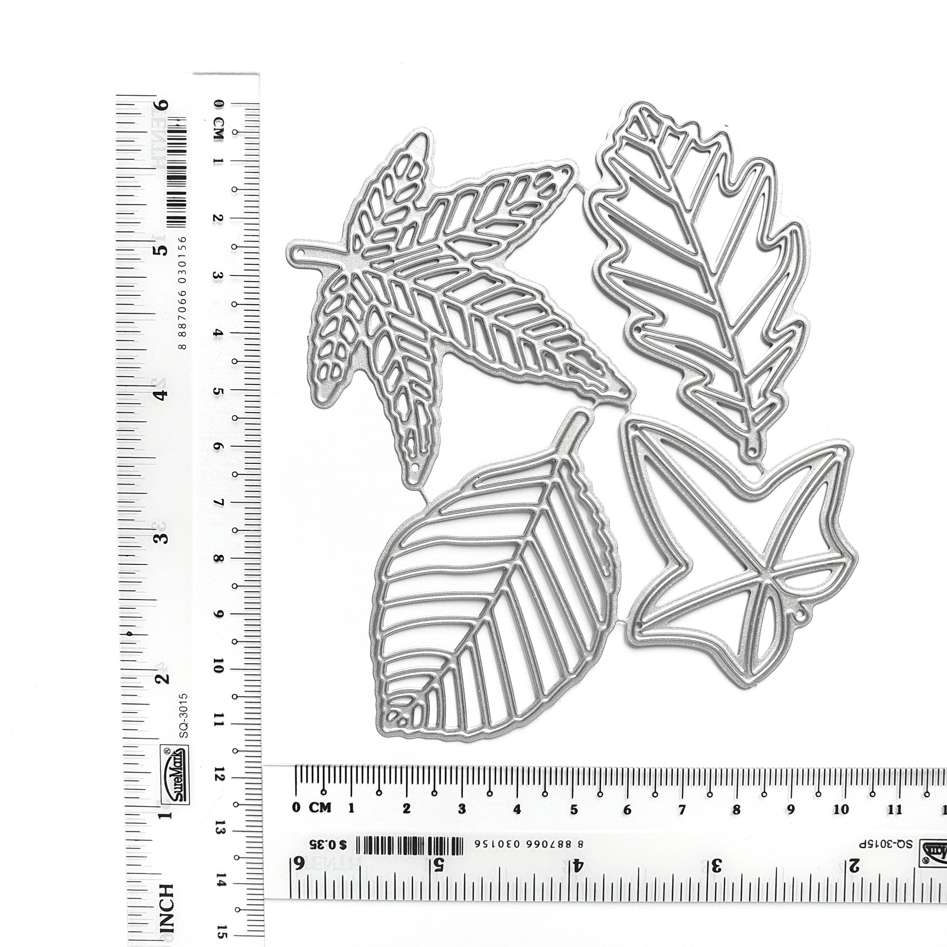 3D Leaves Acorn Metal Cutting Dies 4 Pcs set - Luxy Kraft