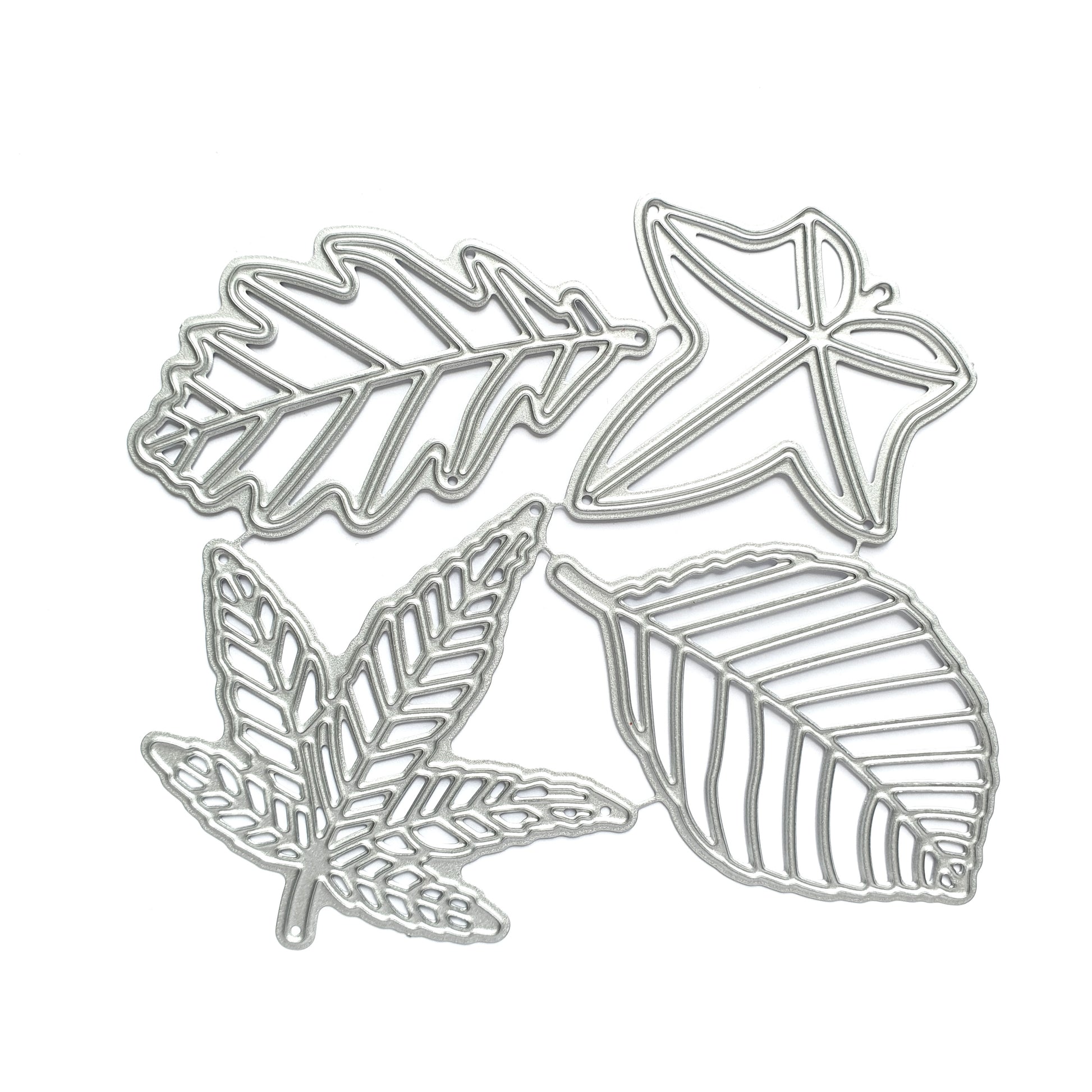 3D Leaves Acorn Metal Cutting Dies 4 Pcs set - Luxy Kraft
