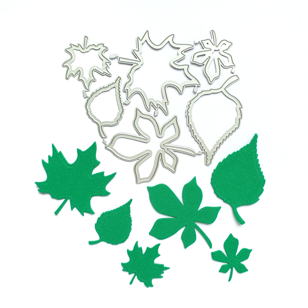 Leaves Metal Cutting Dies 6 pcs set - Luxy Kraft