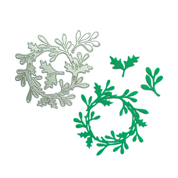 Christmas Leaves Metal Cutting Dies 3 pcs set - Luxy Kraft