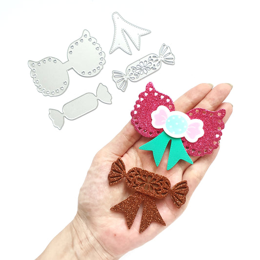Halloween Candy Wings Bow Metal Cutting Dies 4 pcs set S size - Luxy Kraft