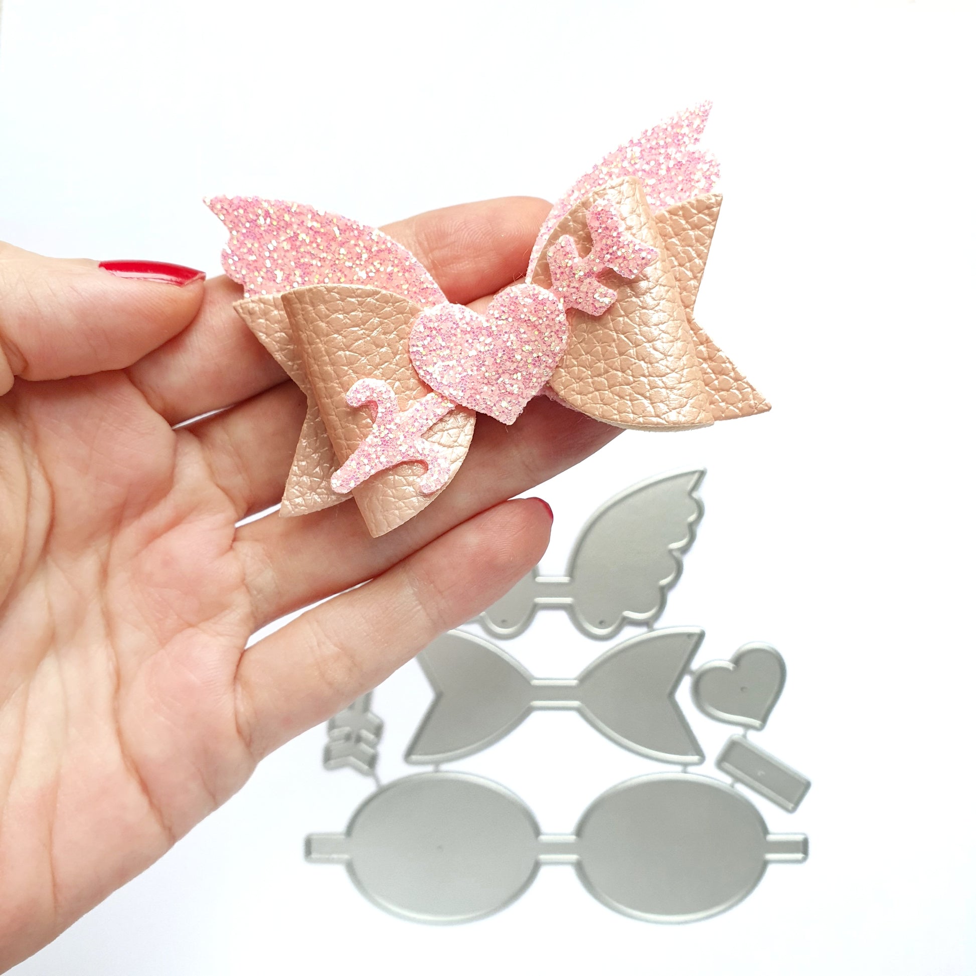 Bow Wings Arrow Heart Metal Cutting Dies - Luxy Kraft