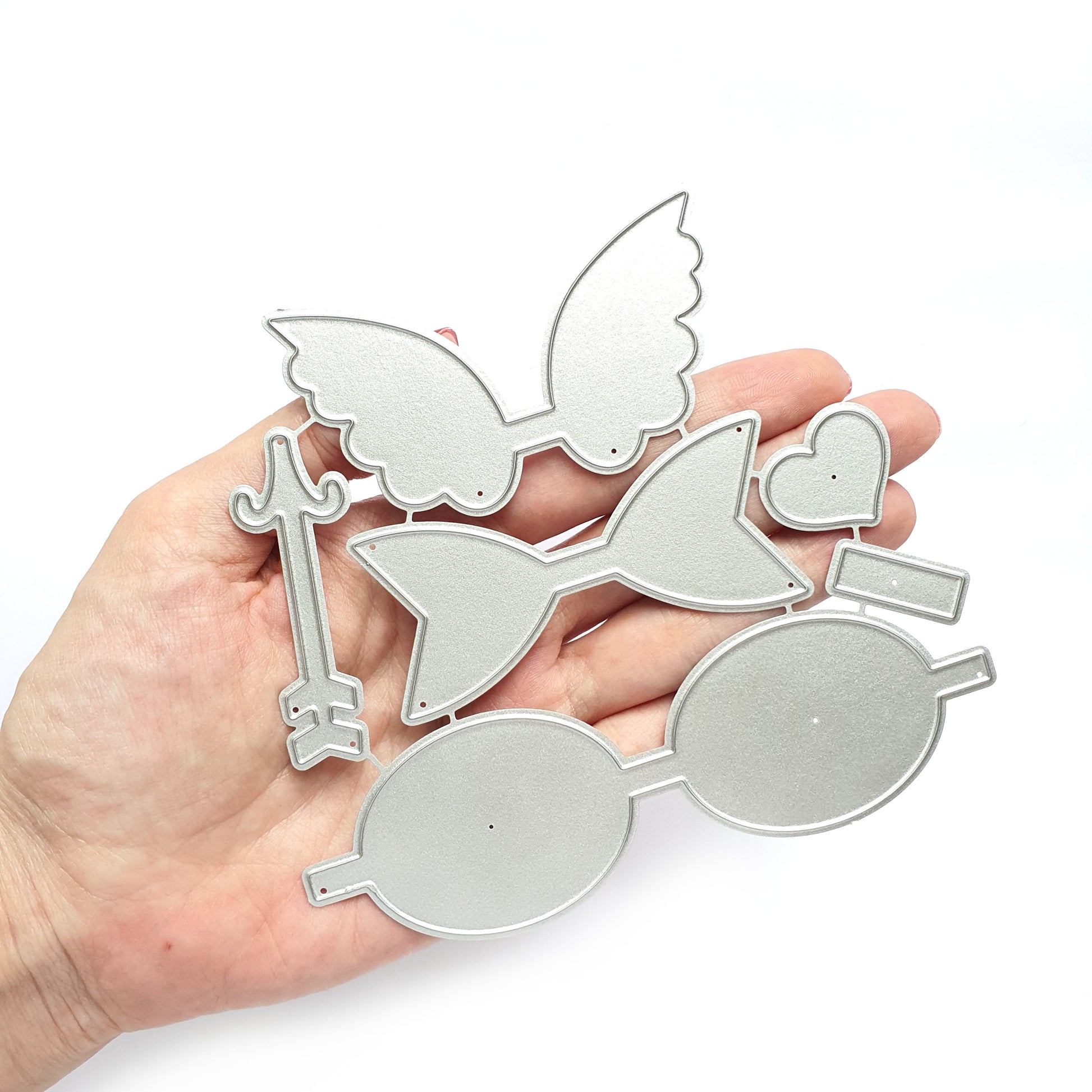 Bow Wings Arrow Heart Metal Cutting Dies - Luxy Kraft