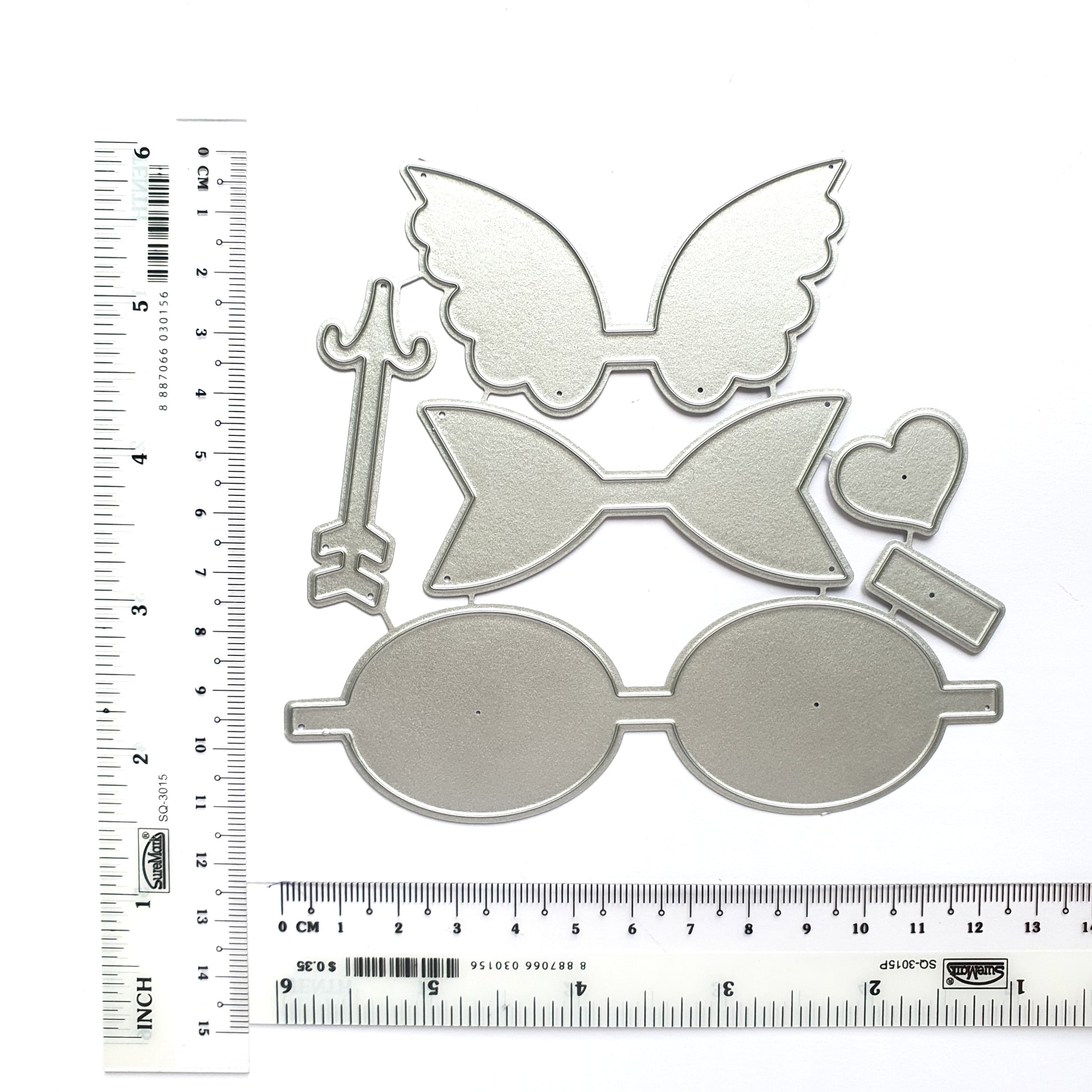 Bow Wings Arrow Heart Metal Cutting Dies - Luxy Kraft