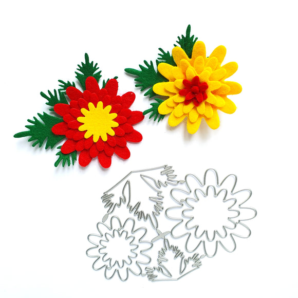CHRYSANTHEMUM FLOWER LEAVES CUTTING DIES - Luxy Kraft