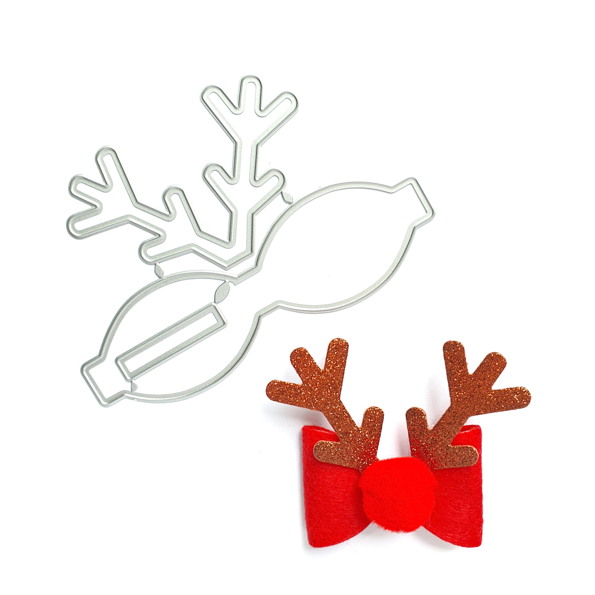 Christmas Reindeer Bow Metal Cutting dies - Luxy Kraft
