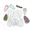 Click Clack Barrete Hair clip Metal Cutting dies 7 pcs set - Luxy Kraft