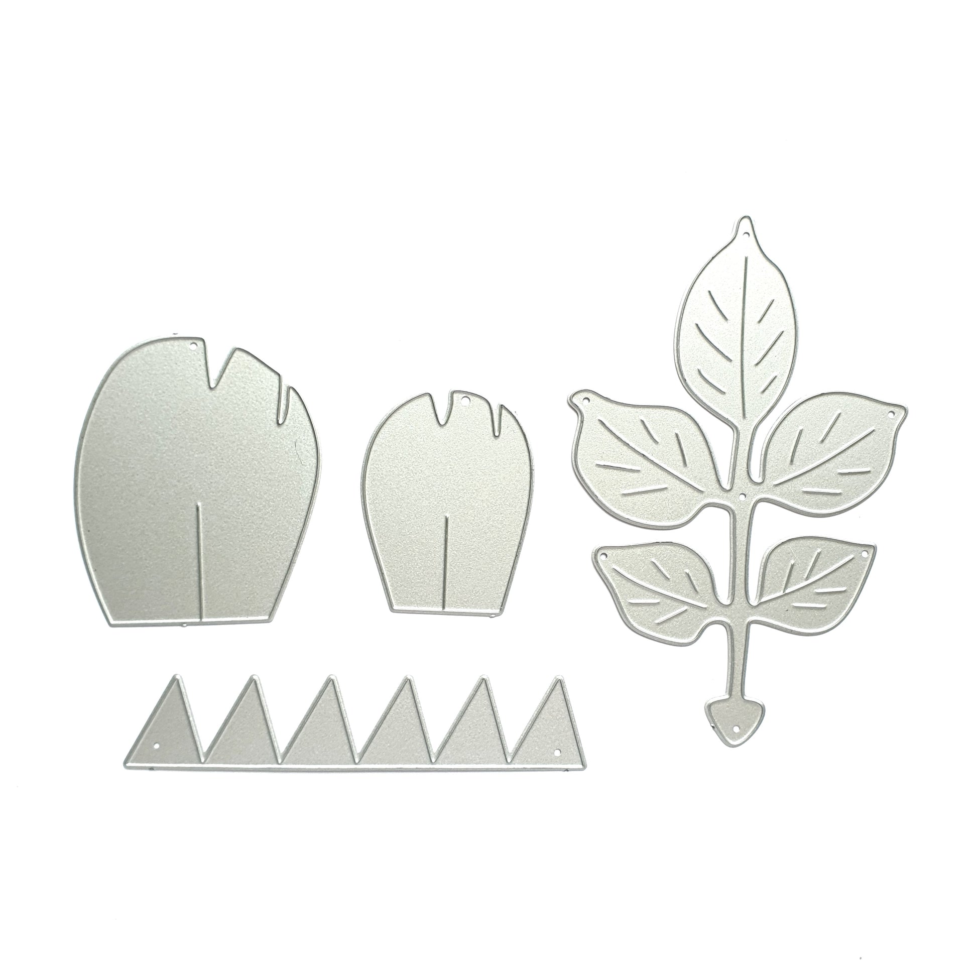FLOWER LEAVES METAL CUTTING DIES 4 PCS SET - Luxy Kraft