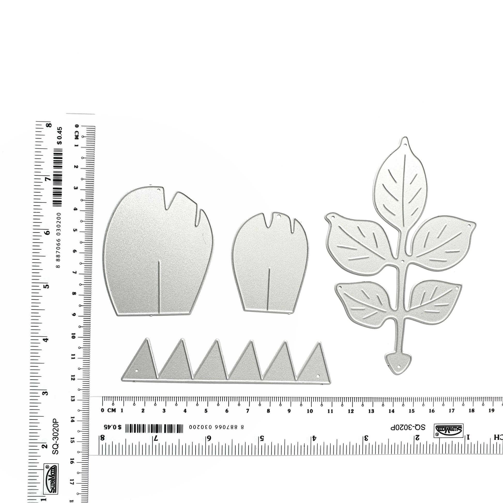 FLOWER LEAVES METAL CUTTING DIES 4 PCS SET - Luxy Kraft