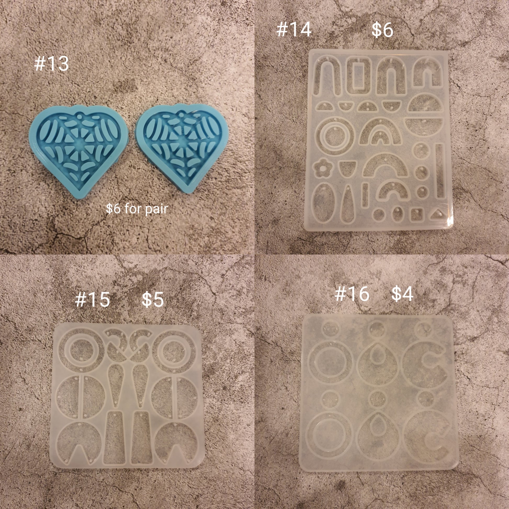 SALE! Earrings silicone mold for epoxy and resin craft - Luxy Kraft