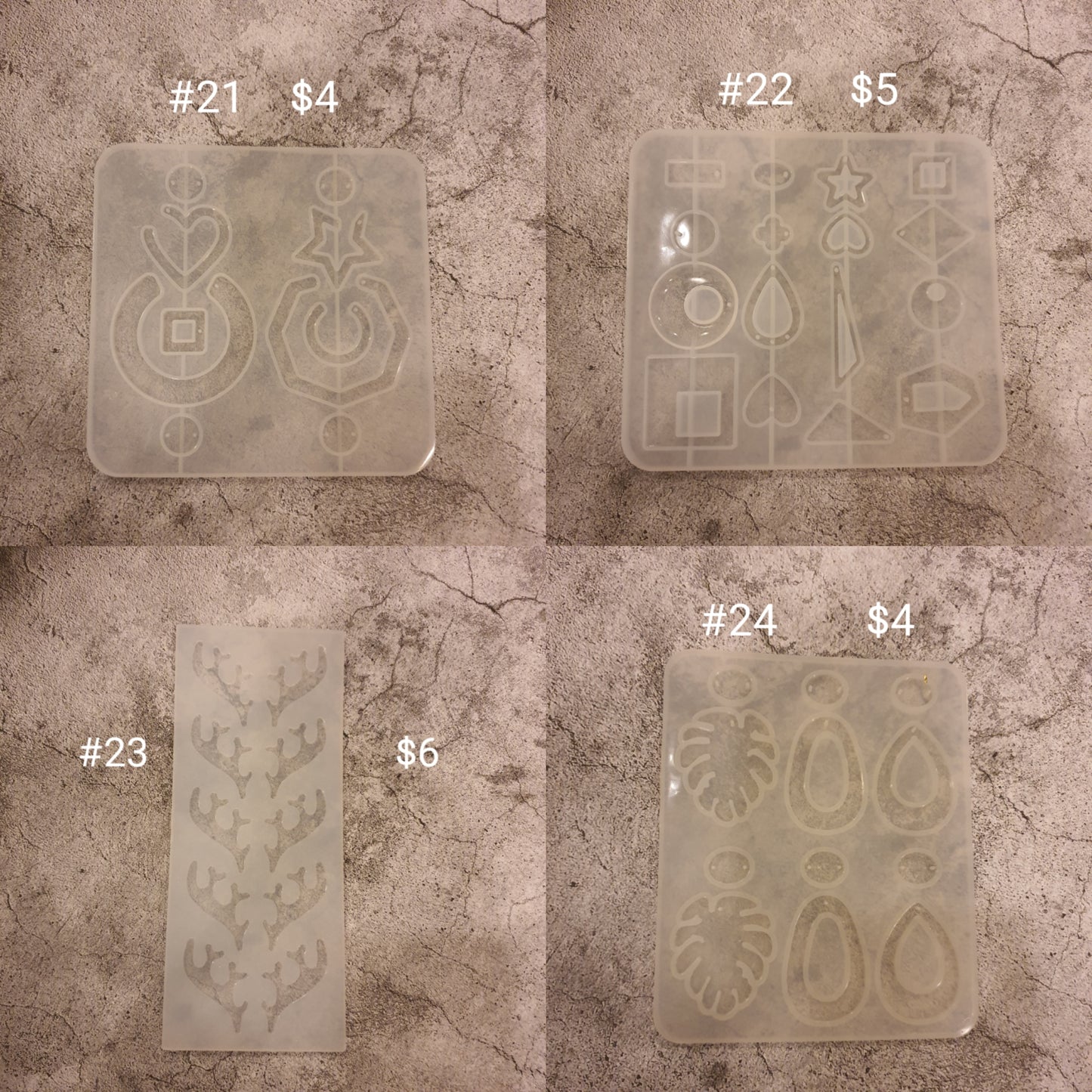 SALE! Earrings silicone mold for epoxy and resin craft - Luxy Kraft