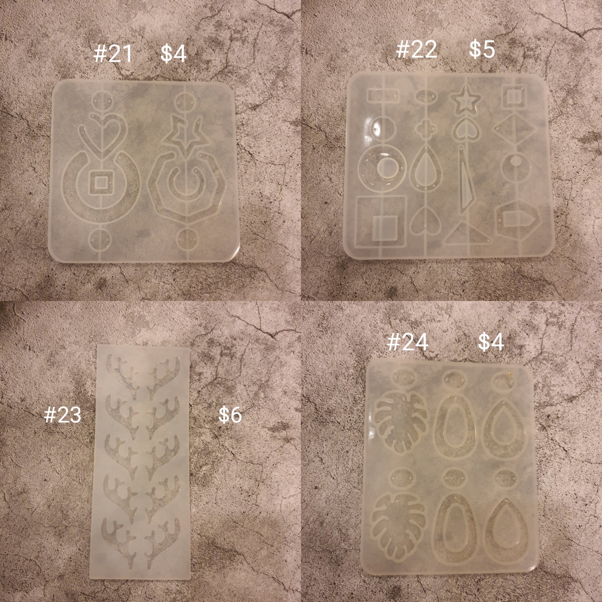 SALE! Earrings silicone mold for epoxy and resin craft - Luxy Kraft