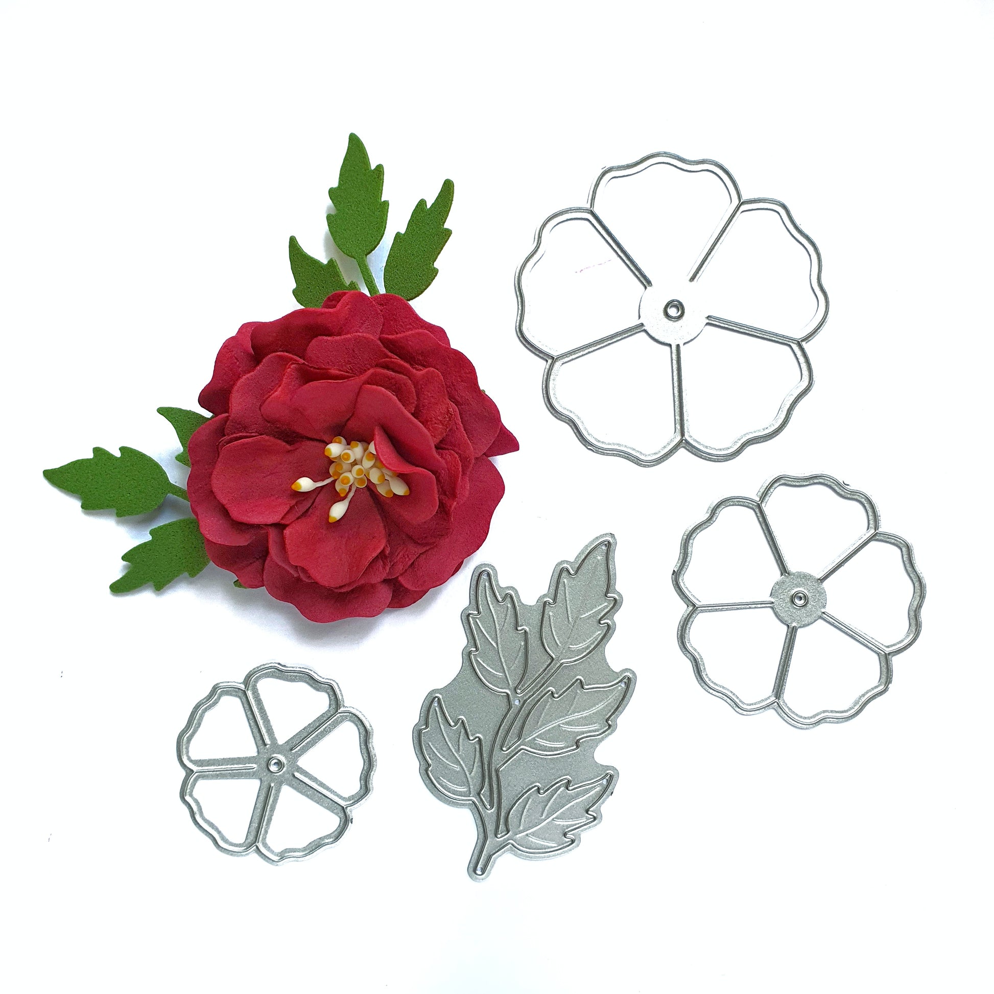 Flower Leaves cutting dies 4 pcs set D-474 - Luxy Kraft