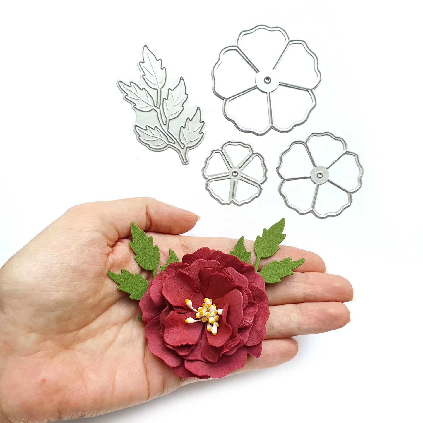 Flower Leaves cutting dies 4 pcs set D-474 - Luxy Kraft