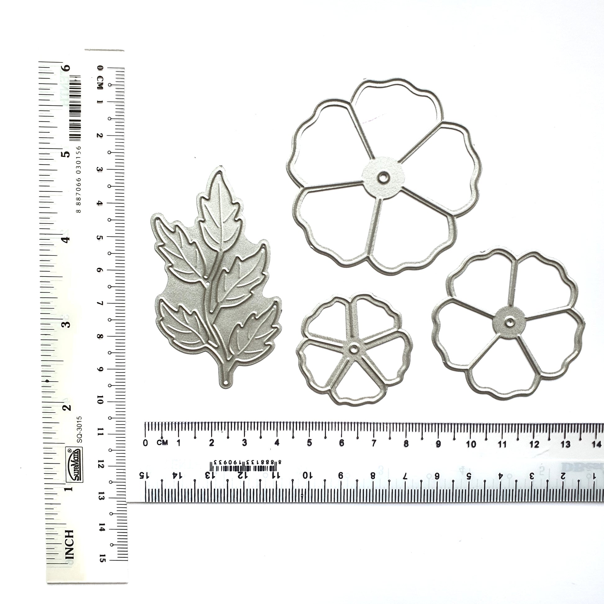 Flower Leaves cutting dies 4 pcs set D-474 - Luxy Kraft