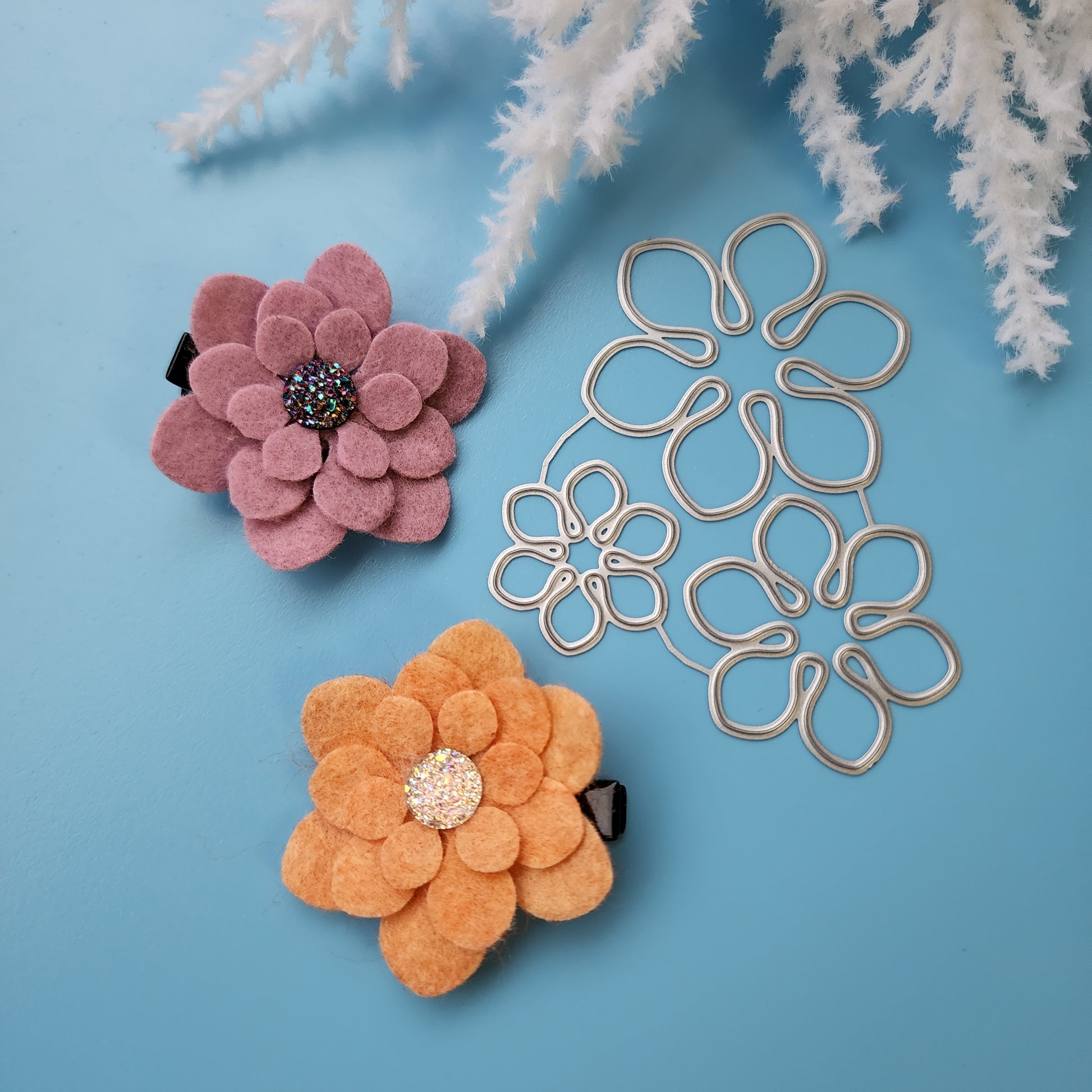 Flower cutting dies 3 pcs set - Luxy Kraft