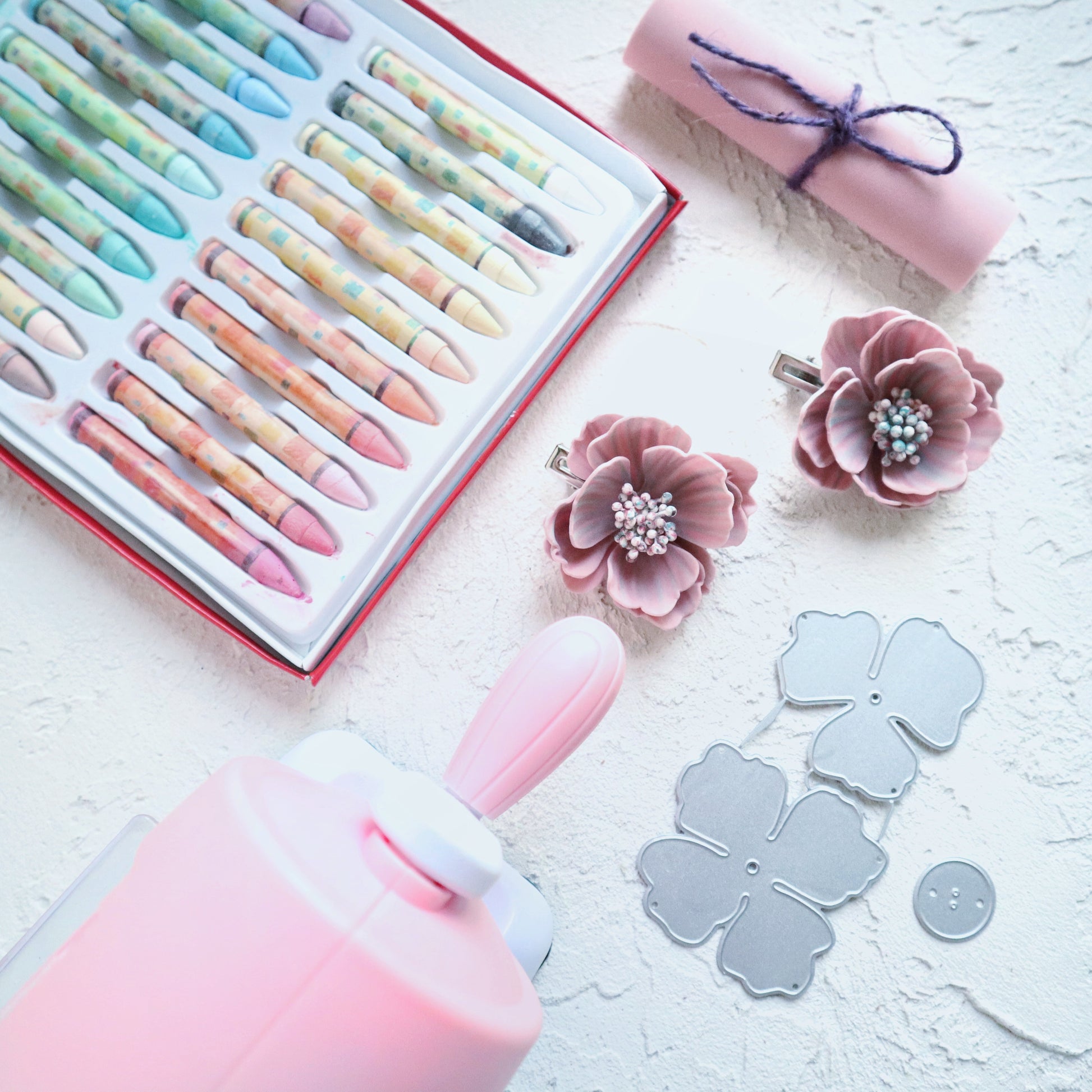 FLOWER CUTTING DIES 2 PCS SET 10.5X5.7 CM - Luxy Kraft