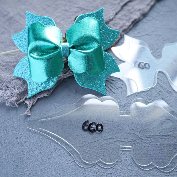 BOW MAKING PLASTIC TEMPLATES N-60 SET OF 4 PCS - Luxy Kraft