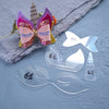 UNICORN BOW MAKING PLASTIC TEMPLATES N-61 SET OF 6 PCS - Luxy Kraft