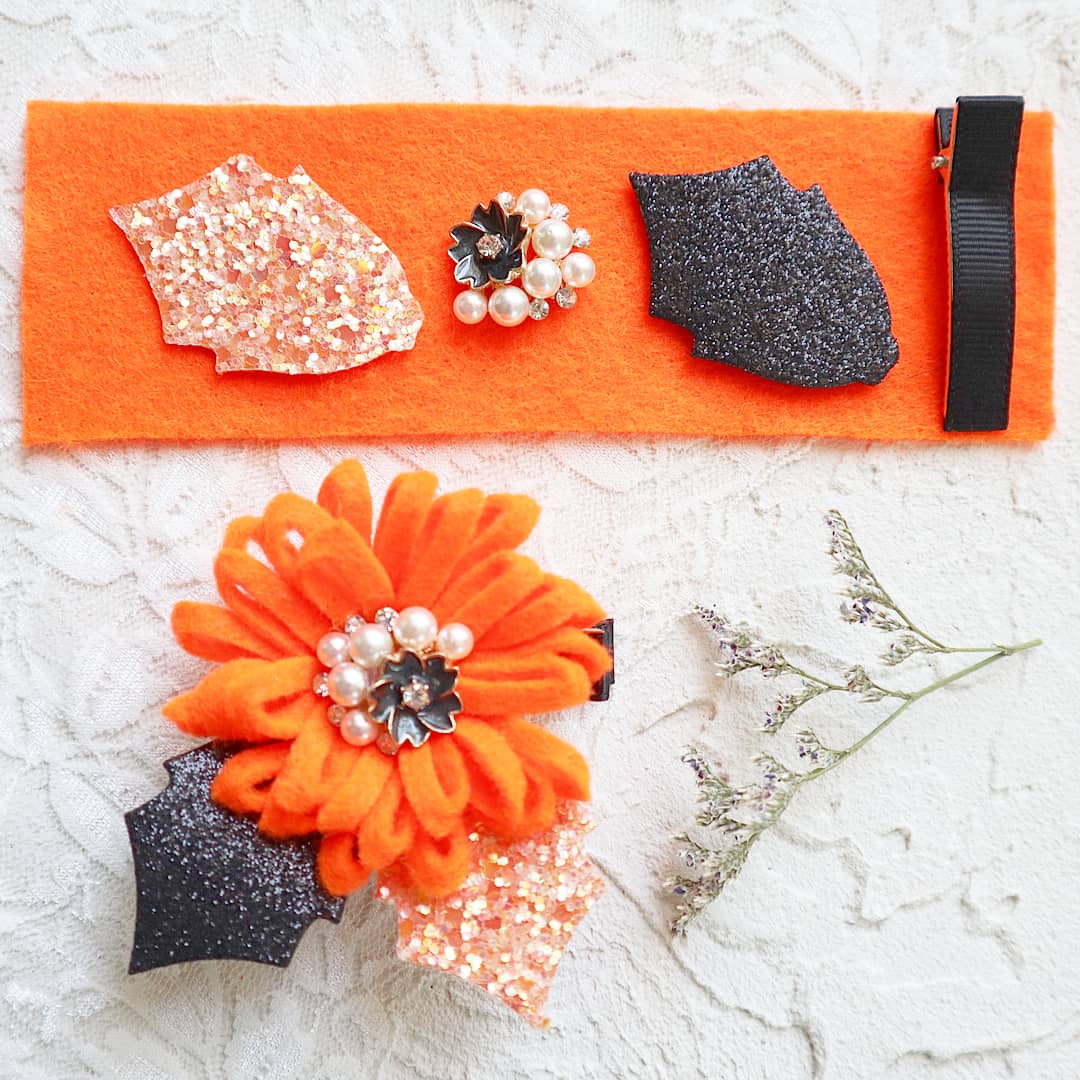 DIY KIT K-1 FELT FLOWER HAIR CLIP - Luxy Kraft
