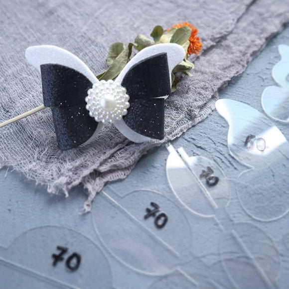 BOW BUTTERFLY MAKING PLASTIC TEMPLATES N-67 AND N-70 - Luxy Kraft