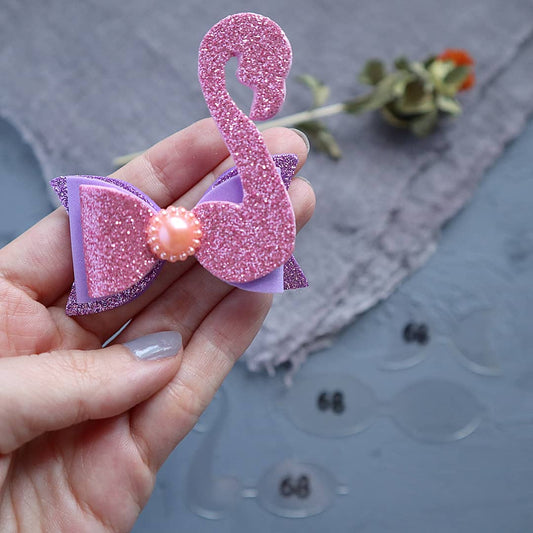 FLAMINGO BOW MAKING PLASTIC TEMPLATES N-68 SET OF 3 PCS - Luxy Kraft