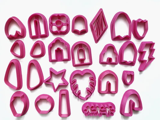 25 pcs set Polymer clay cutters - Luxy Kraft