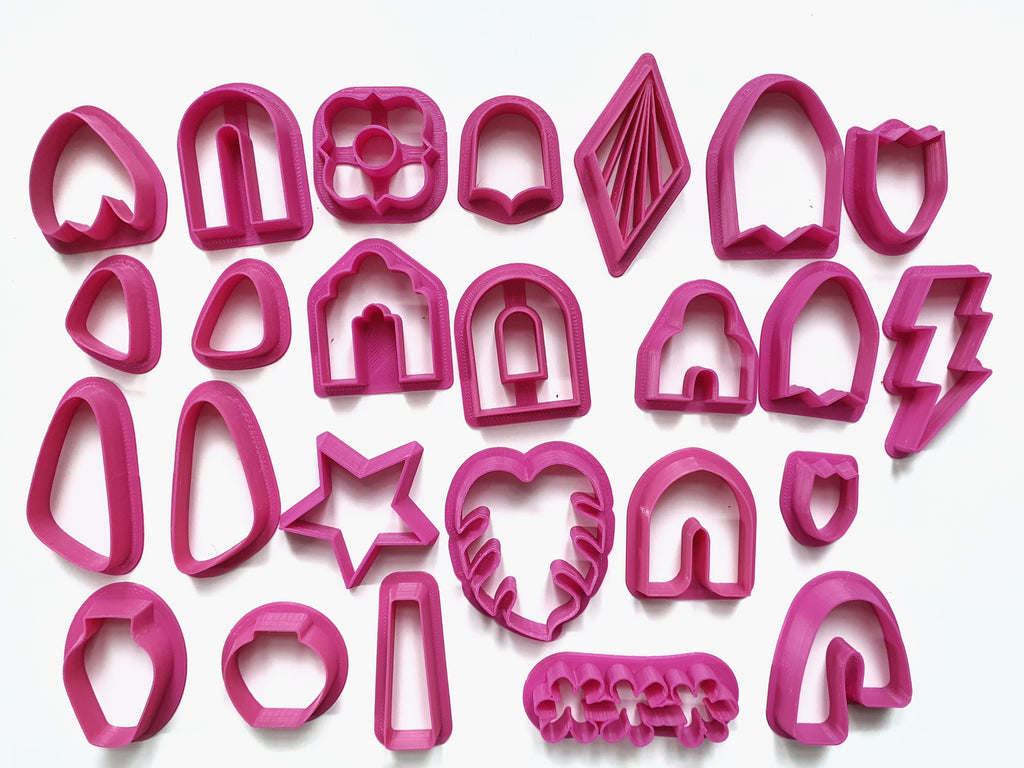 25 pcs set Polymer clay cutters - Luxy Kraft