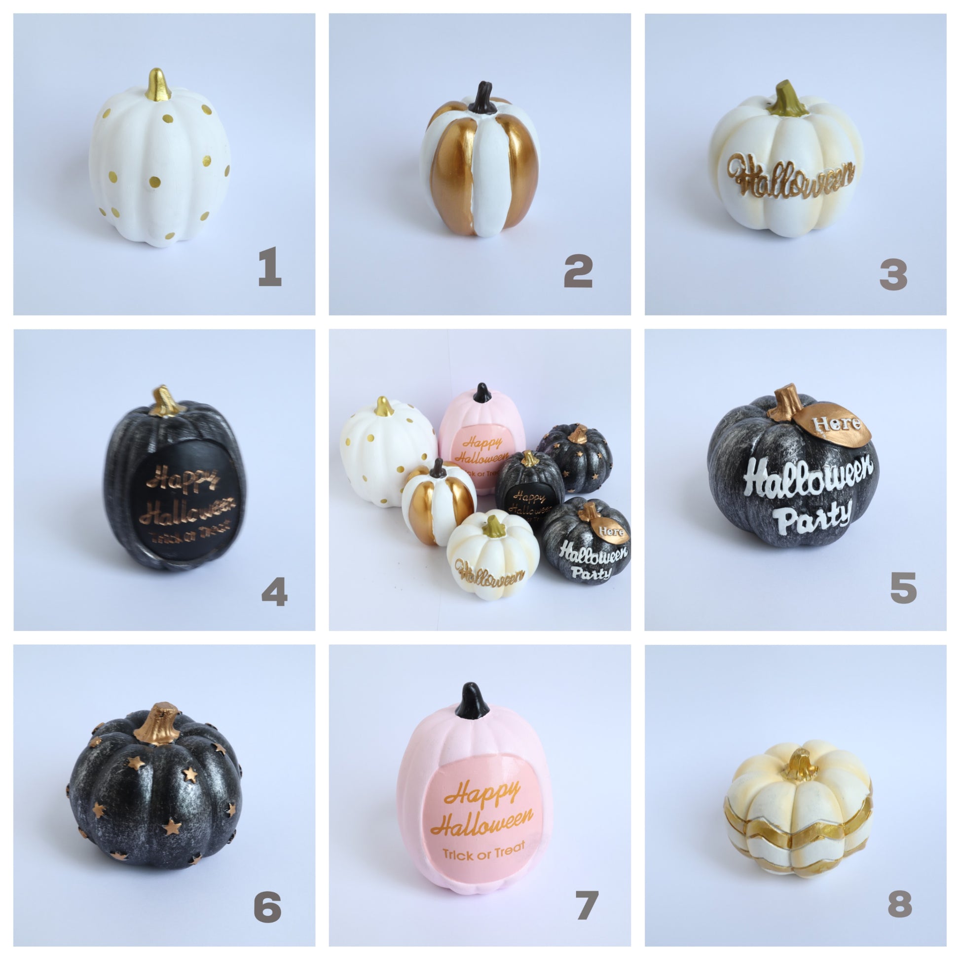 Ceramic Pumpkin Halloween Decoration 1 pcs - Luxy Kraft