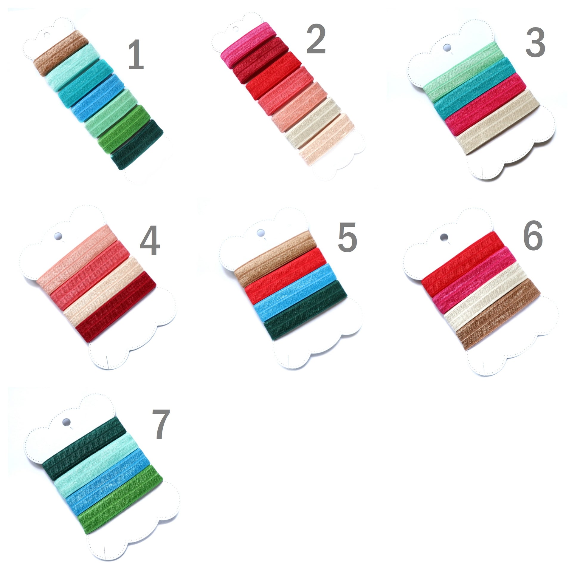 SHINE ELASTIC SPANDEX BAND FOR KIDS HAIR PIECE HEADBAND 7 and 4 colors set - Luxy Kraft
