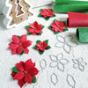CHRISTMAS POINSETTIA FLOWER LEAF CUTTING DIES 8 PCS SET - Luxy Kraft