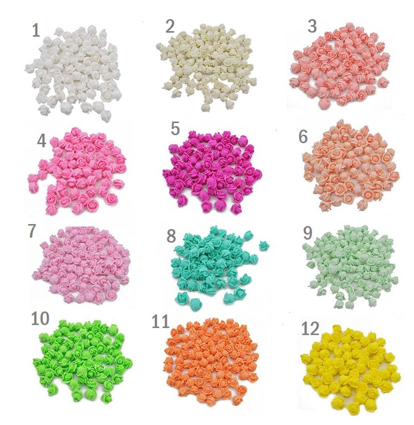 Foam roses flowers 2 cm 100 pcs - Luxy Kraft