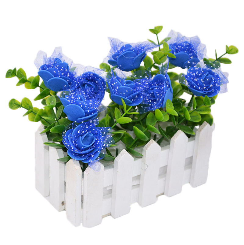 FOAM TULLE ROSE FLOWERS 3.5 CM 50 PCS - Luxy Kraft
