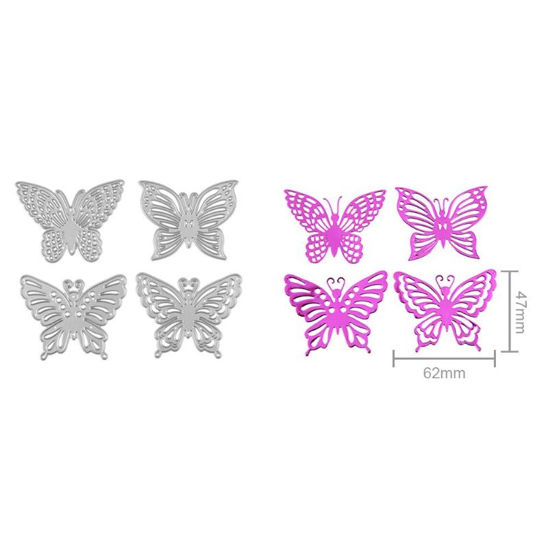 Animal Butterfly cutting dies 4 pcs - Luxy Kraft