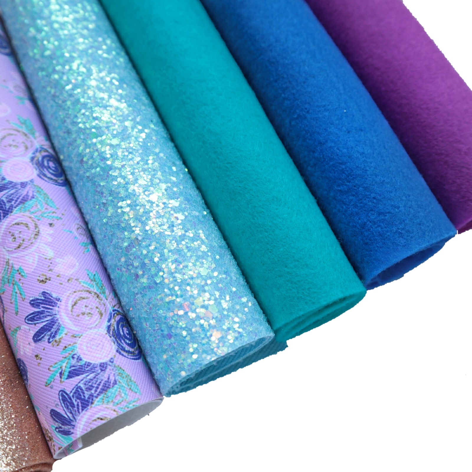 SYNTHETIC LEATHER FAUX LEATHER FABRIC FELt 20X20 CM 7 PCS SET - Luxy Kraft