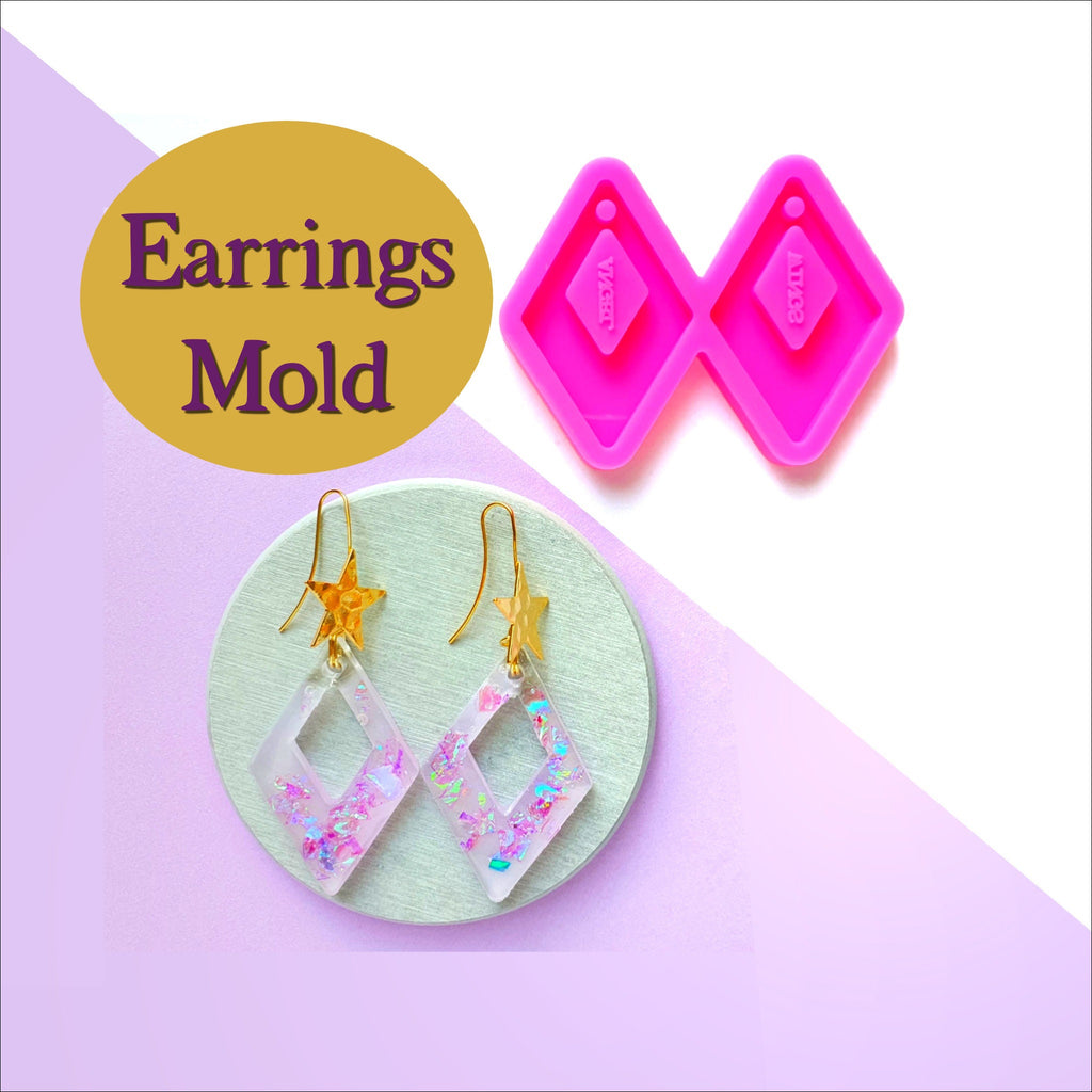 Earrings molds for resin silicone Geometry mold for epoxy - Luxy Kraft